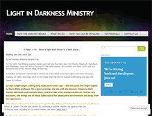 Tablet Screenshot of lightindarknessministry.com